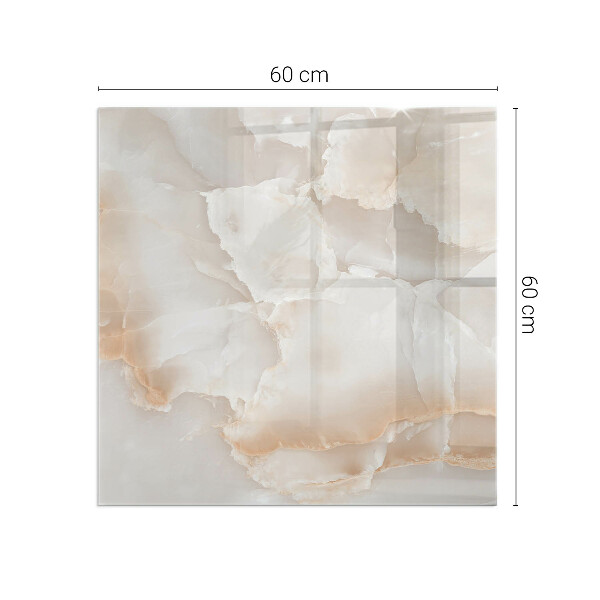 Vetro sotto stufa rettangolare con motivo in pietra naturale