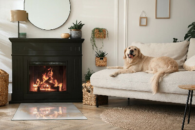 Vetro sotto stufa rettangolare con motivo in pietra naturale