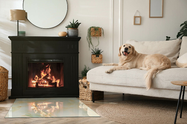 Vetro sotto stufa con motivo effetto marmo in stile moderno