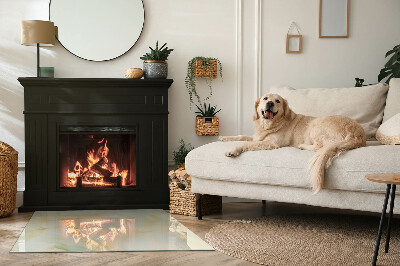 Vetro sotto stufa con motivo effetto marmo in stile moderno