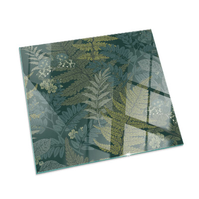 Vetro sotto stufa con motivo di farfalle tra elementi vegetali