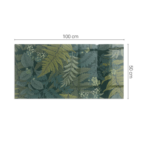 Vetro sotto stufa con motivo di farfalle tra elementi vegetali