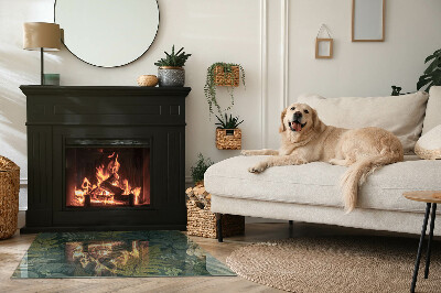 Vetro sotto stufa con motivo di farfalle tra elementi vegetali