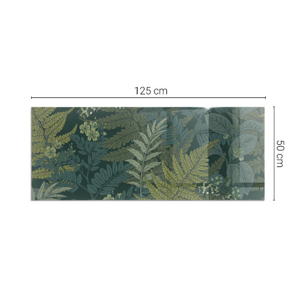 Vetro sotto stufa con motivo di farfalle tra elementi vegetali