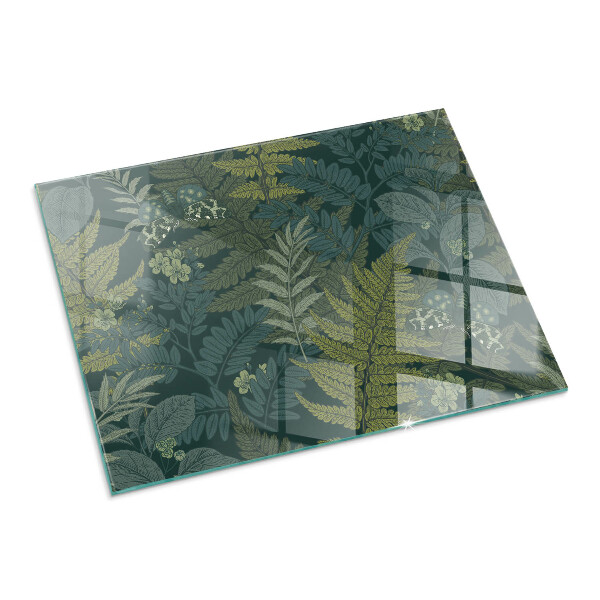 Vetro sotto stufa con motivo di farfalle tra elementi vegetali