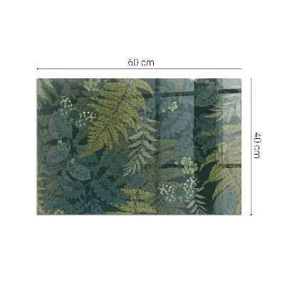 Vetro sotto stufa con motivo di farfalle tra elementi vegetali