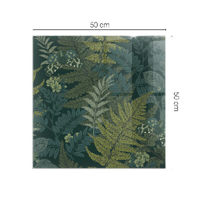 Vetro sotto stufa con motivo di farfalle tra elementi vegetali