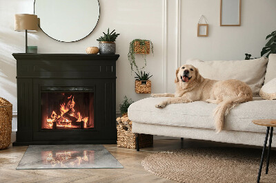 Vetro sotto stufa rettangolare con finitura che richiama la pietra naturale