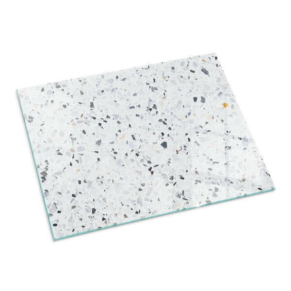 Vetro sotto stufa con motivo a pietra e dettagli raffinati