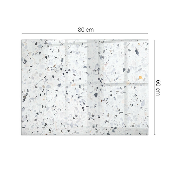 Vetro sotto stufa con motivo a pietra e dettagli raffinati