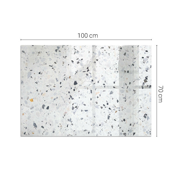 Vetro sotto stufa con motivo a pietra e dettagli raffinati