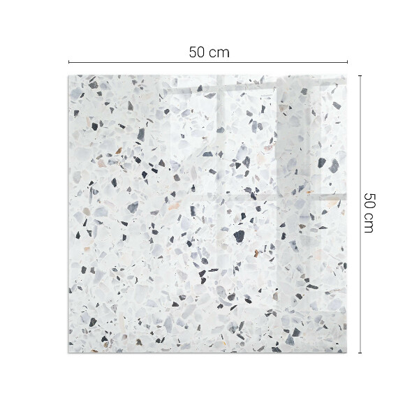 Vetro sotto stufa con motivo a pietra e dettagli raffinati