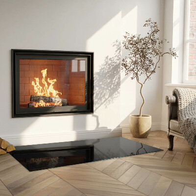 Vetro sotto stufa rettangolare in colore grafite scuro