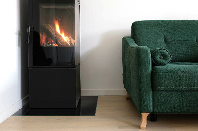 Vetro sotto stufa rettangolare in colore grafite scuro