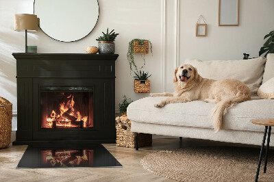 Vetro sotto stufa rettangolare in colore grafite scuro