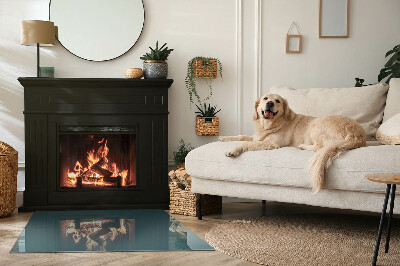 Vetro sotto stufa di colore mare