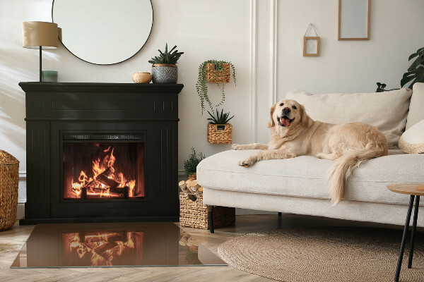 Vetro sotto stufa di colore marrone