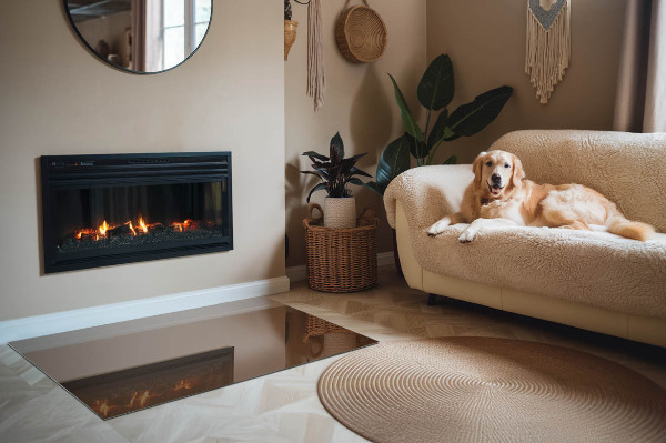 Vetro sotto stufa di colore marrone