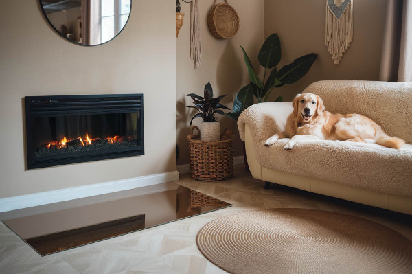 Vetro sotto stufa di colore marrone