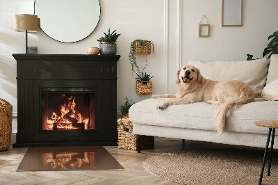 Vetro sotto stufa di colore marrone