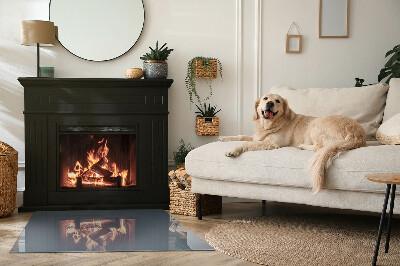 Vetro sotto stufa rettangolare di colore blu scuro