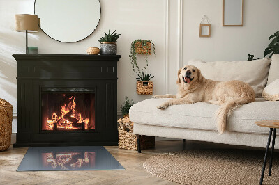 Vetro sotto stufa rettangolare di colore blu scuro