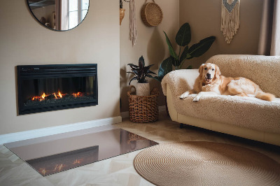 Vetro sotto stufa rettangolare in colore beige