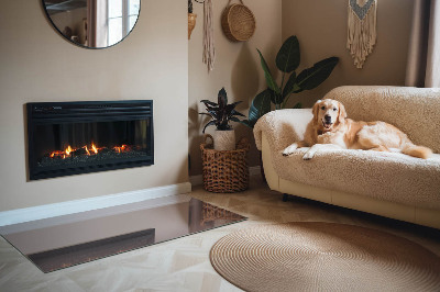 Vetro sotto stufa rettangolare in colore beige