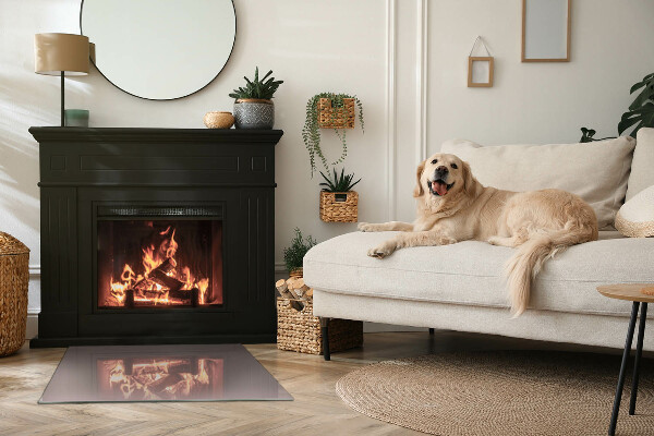 Vetro sotto stufa rettangolare in colore beige