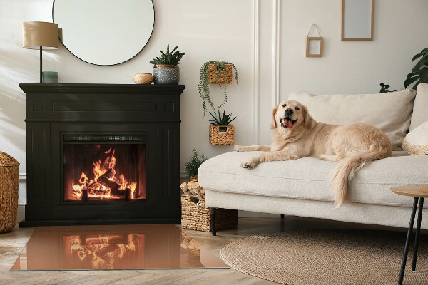 Vetro sotto stufa di colore marrone