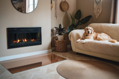 Vetro sotto stufa di colore marrone