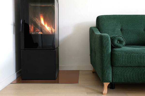 Vetro sotto stufa di colore marrone