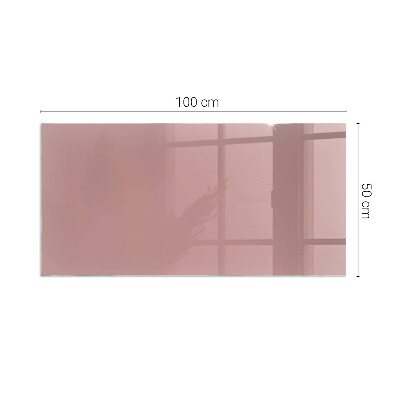 Vetro sotto stufa rettangolare Colore rosa