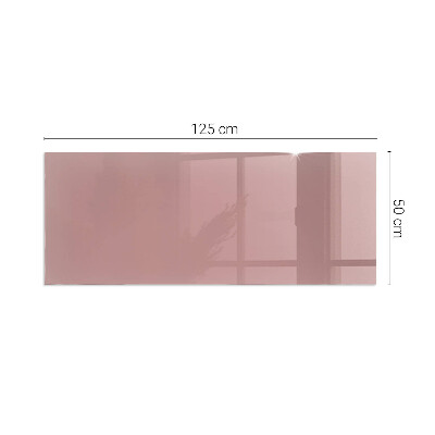 Vetro sotto stufa rettangolare Colore rosa