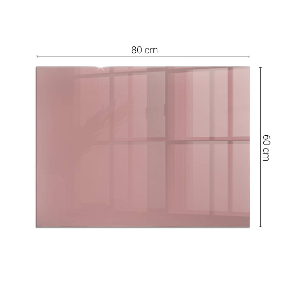 Vetro sotto stufa rettangolare Colore rosa