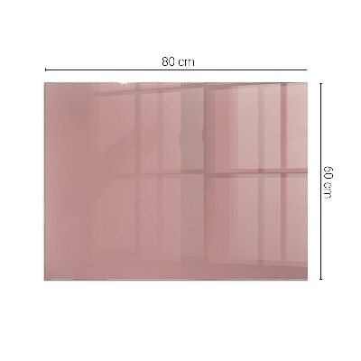 Vetro sotto stufa rettangolare Colore rosa