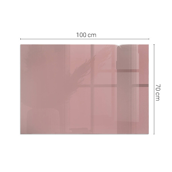 Vetro sotto stufa rettangolare Colore rosa