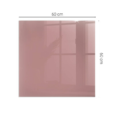 Vetro sotto stufa rettangolare Colore rosa