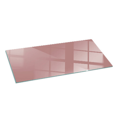 Vetro sotto stufa rettangolare Colore rosa