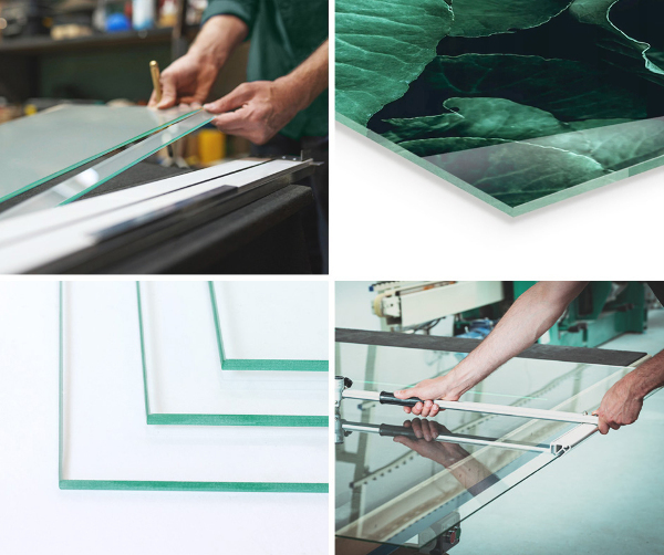 Vetro sotto stufa in colore grigio-verde