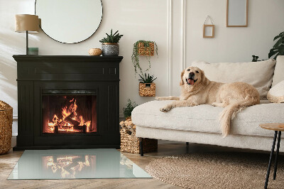 Vetro sotto stufa rettangolare di colore verde chiaro