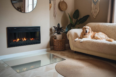 Vetro sotto stufa rettangolare di colore verde chiaro