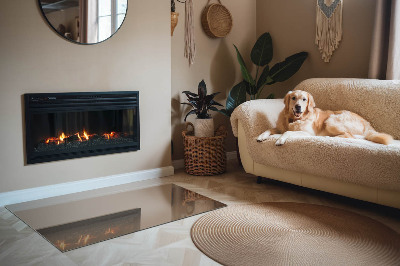 Vetro sotto stufa rettangolare di colore marrone