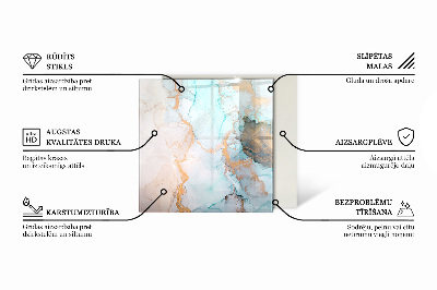 Vetro sotto stufa di colore grigio