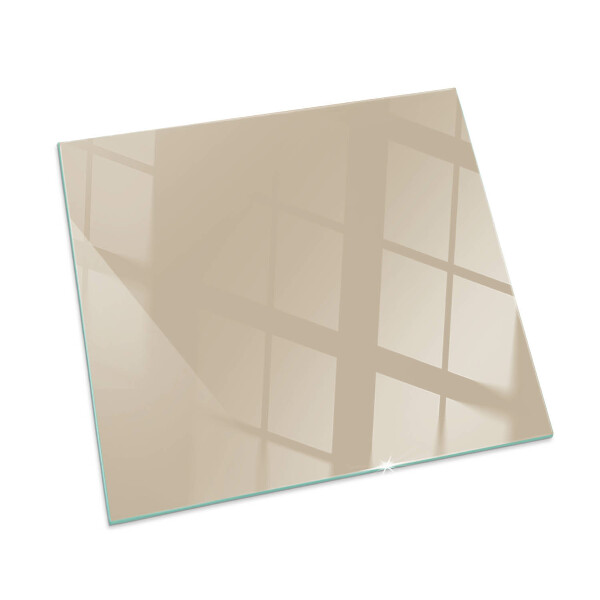 Vetro sotto stufa rettangolare Colore beige
