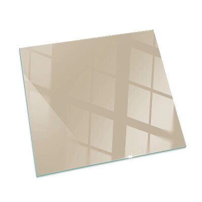 Vetro sotto stufa rettangolare Colore beige
