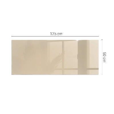 Vetro sotto stufa rettangolare Colore beige