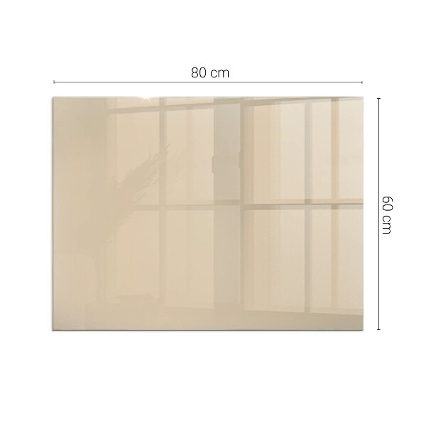 Vetro sotto stufa rettangolare Colore beige
