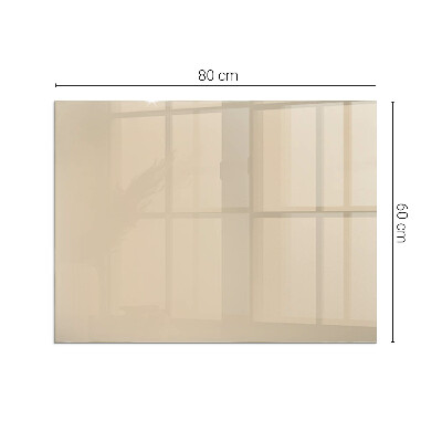 Vetro sotto stufa rettangolare Colore beige