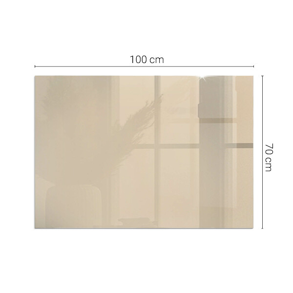 Vetro sotto stufa rettangolare Colore beige